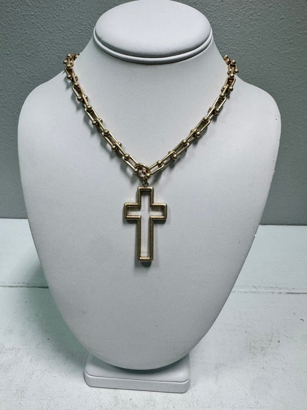 Chunky Gold Cross Chain