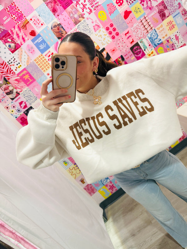Jesus Saves Mock Neck Reversible