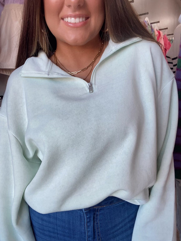 Mineral Wash Quarter Zip