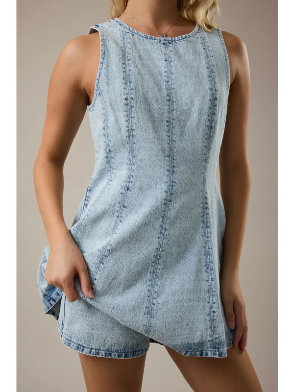 Until Daylight Denim Romper