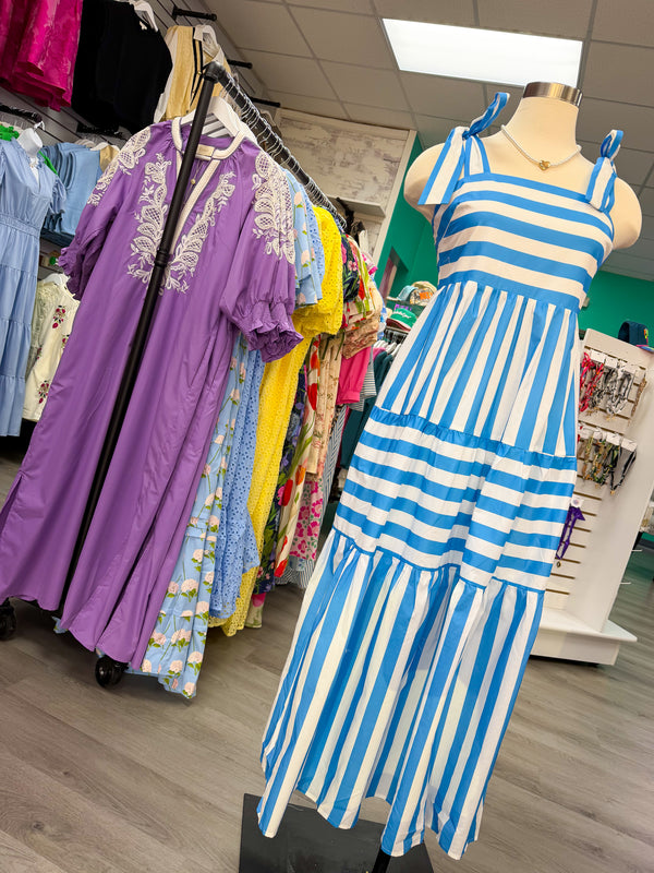 Boardwalk Bow Dress | Blue