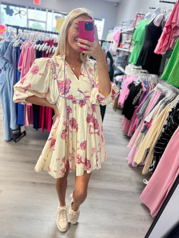 Feeling Radiant Dress- Cream