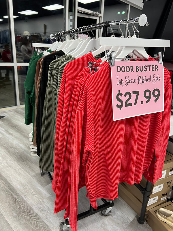 SAVAGE DEAL | Ribbed Set Long Sleeve Set