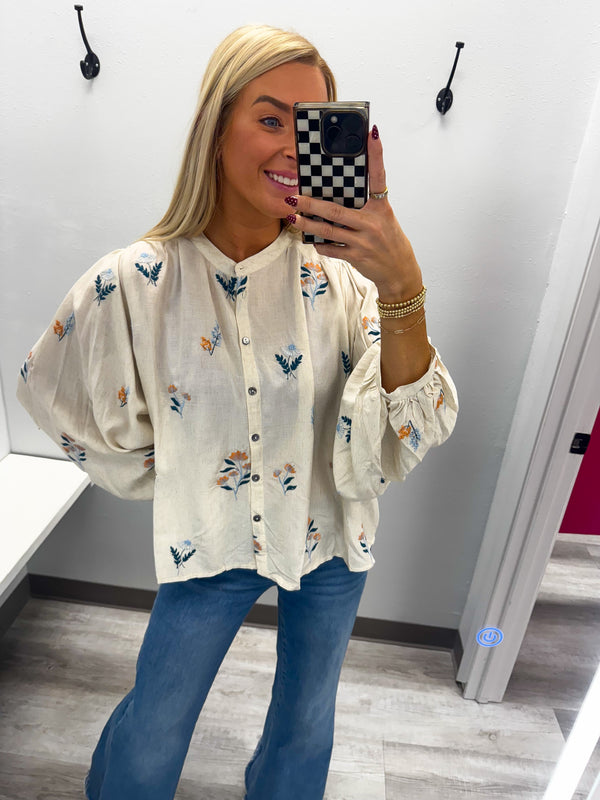 Harvest Bloom Button-Up