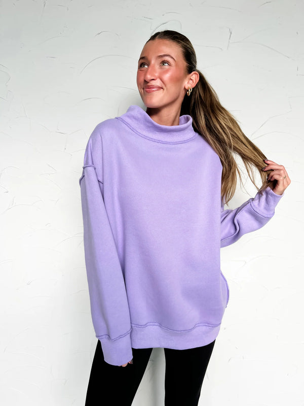 Color Me Comfy Mock Neck Sweatshirt