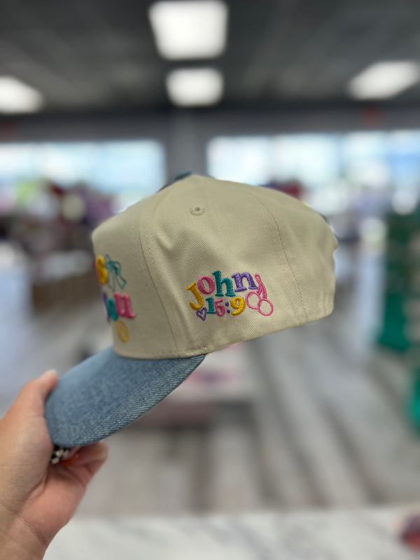Jesus Loves You Denim Hat