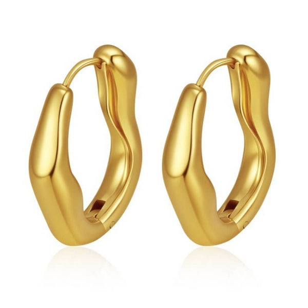 18K STAINLESS STEEL WATERPROOF TARNISHFREE U HOOPS | 40E443