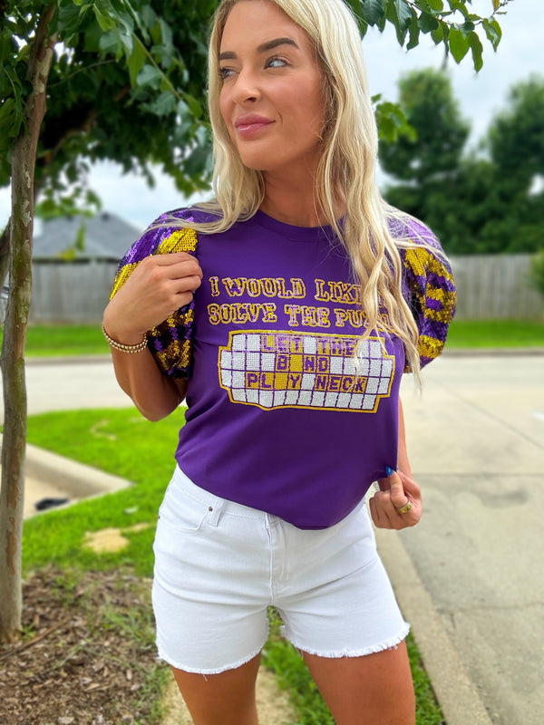 Tiger Sequin Funny Gameday Top