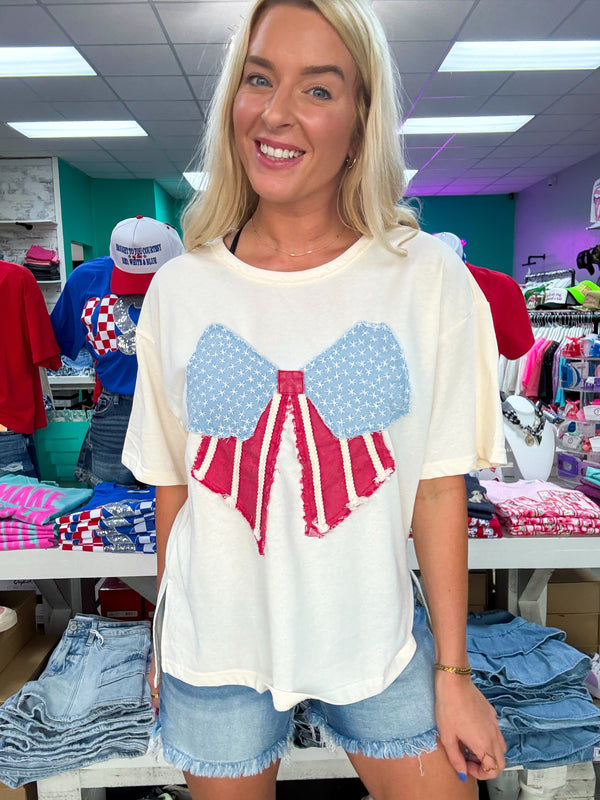 Bow July 4th Top