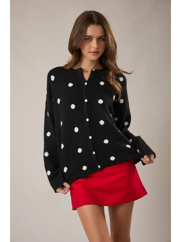 Classic Charm Polka Dot Cardigan