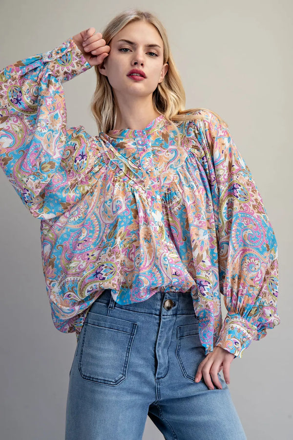 Painted Paisley Top