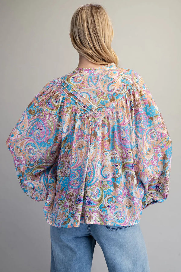 Painted Paisley Top