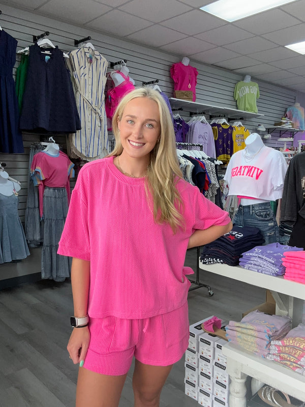 My Way Ribbed Round Neck Set