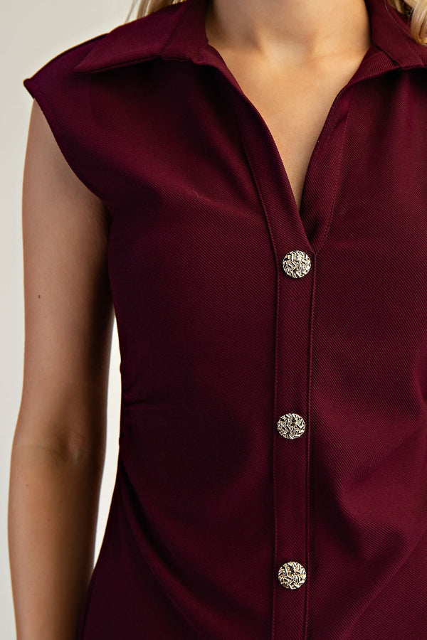 Just You and Me V-Neck Midi Shirt Dress