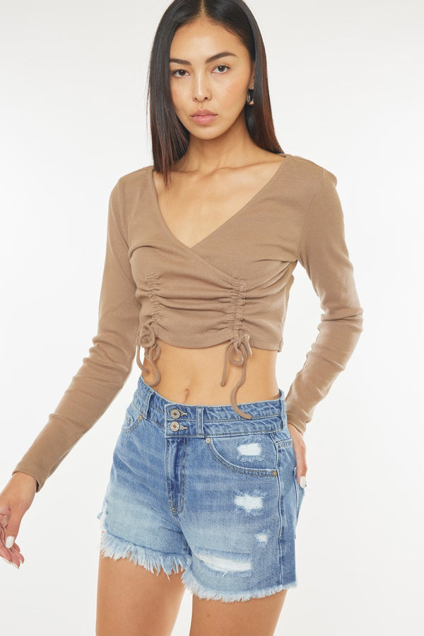 On My Own Terms - Double Button Kancan Shorts