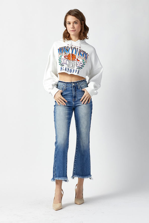 The Priscilla Jeans - High Rise Crop Flare