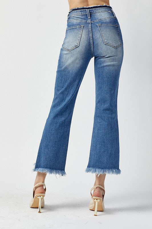 The Priscilla Jeans - High Rise Crop Flare
