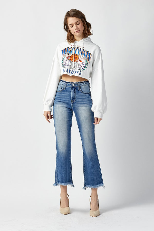 The Priscilla Jeans - High Rise Crop Flare
