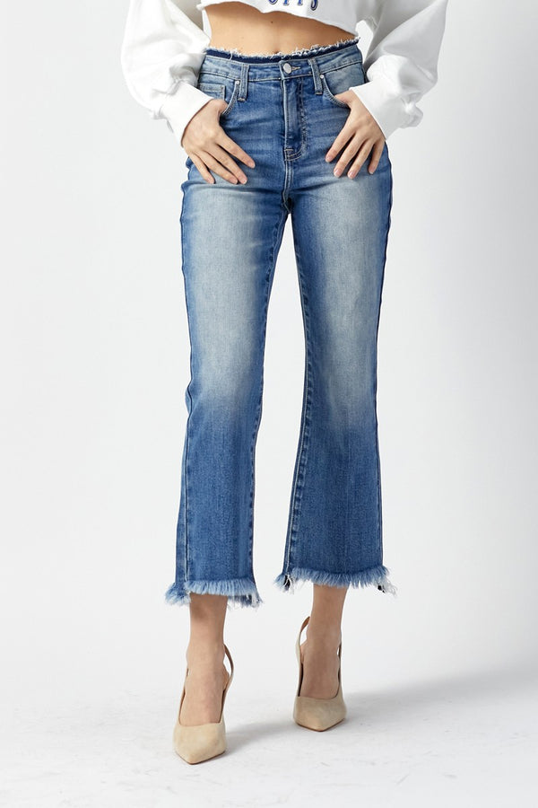 The Priscilla Jeans - High Rise Crop Flare