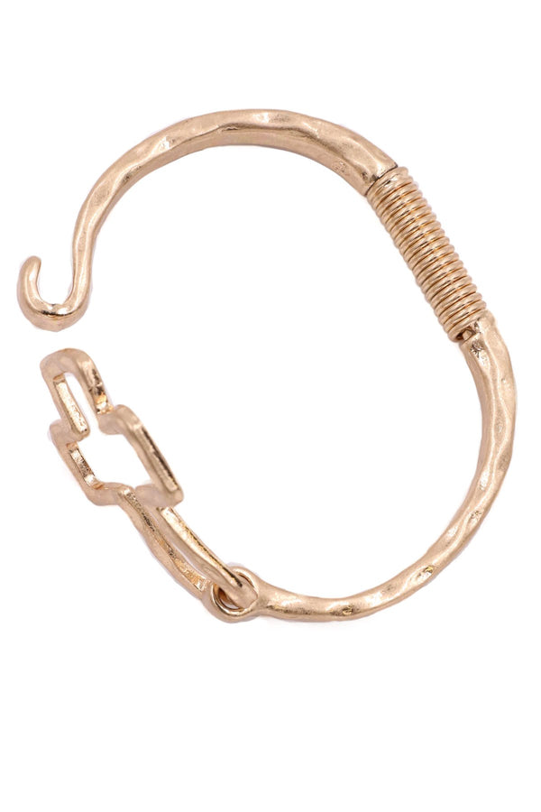 Hammered Cross Bracelet