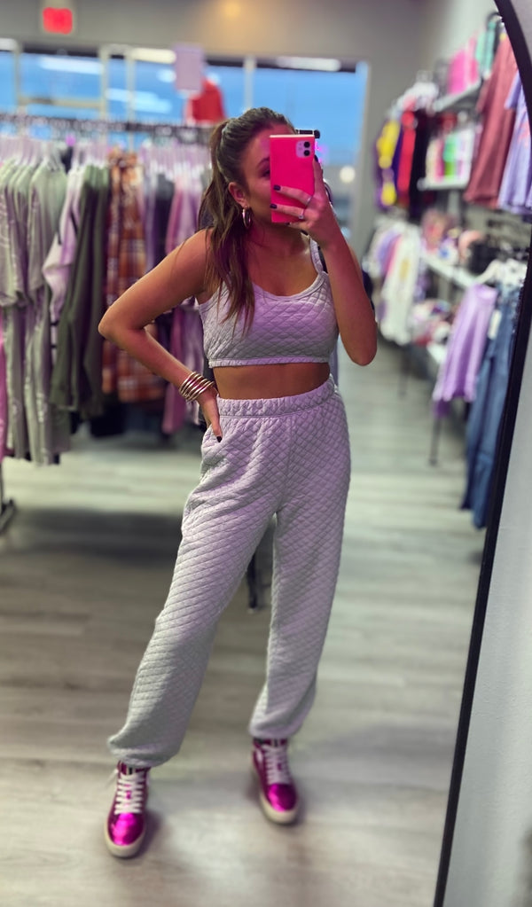 Called It Quilts - Quilted Crop and Jogger Set - ONLINE ONLY