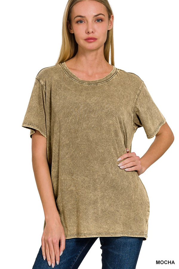 BLACK FRIDAY | Washed Short Sleeve Top