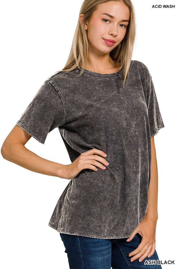 BLACK FRIDAY | Washed Short Sleeve Top