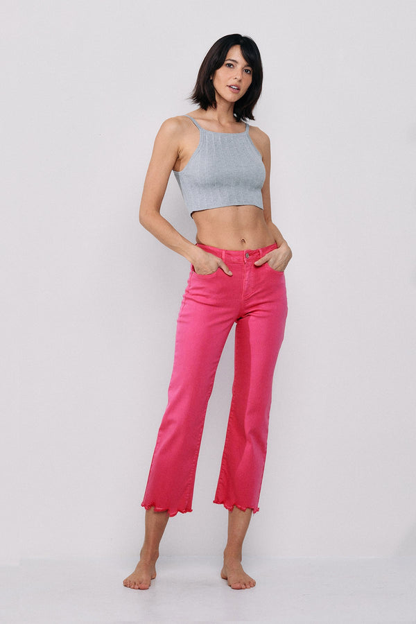 The Zoe - Pink Midrise Denim