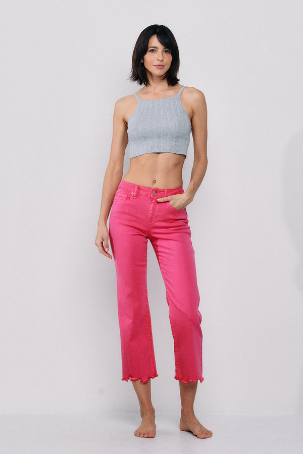 The Zoe - Pink Midrise Denim