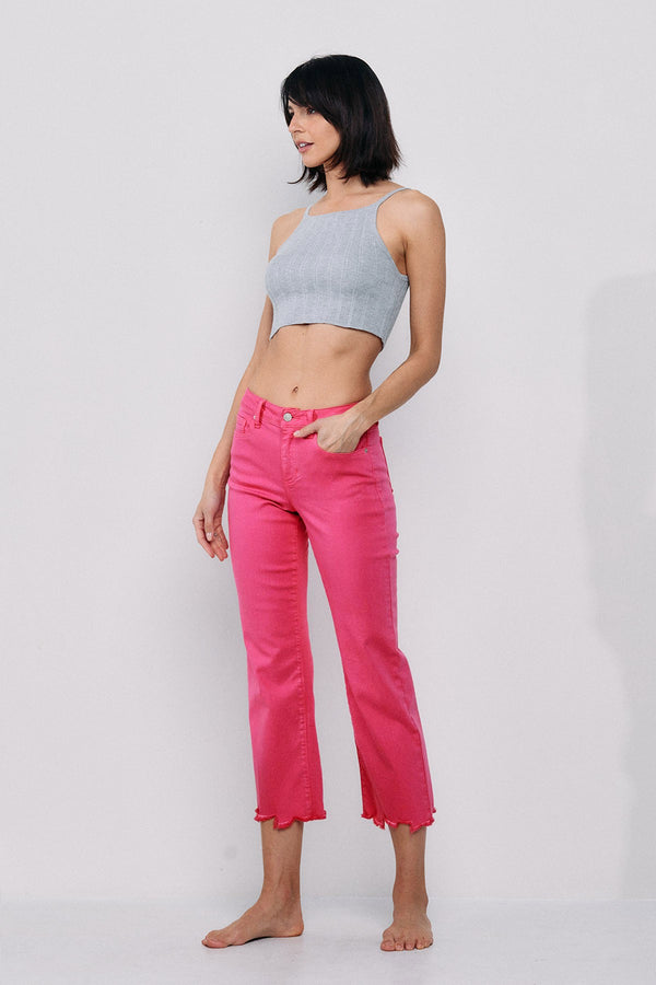The Zoe - Pink Midrise Denim