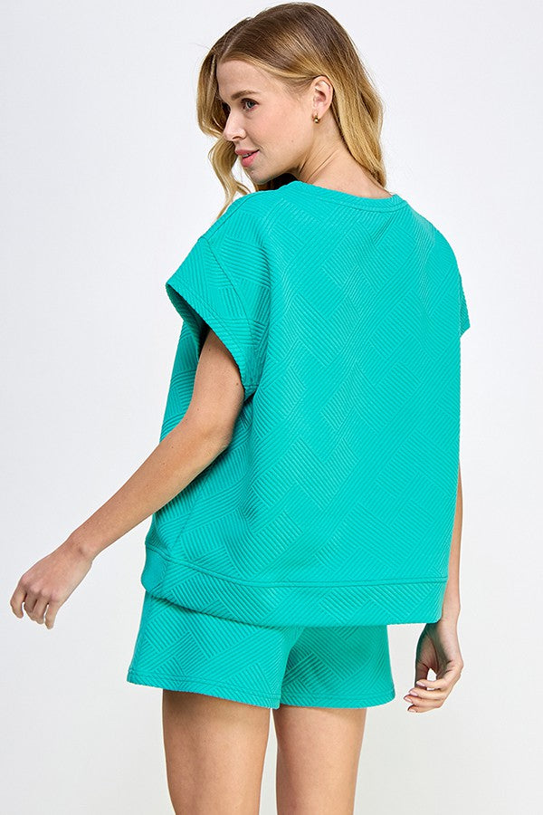 Round the World Textured Top - ONLINE ONLY