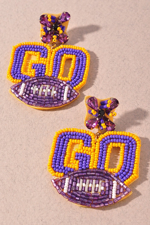 Go Team Gameday Football Earrings