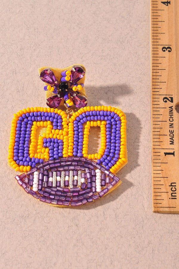Go Team Gameday Football Earrings