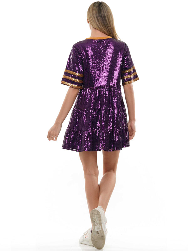 Gameday Baby Doll Sequin Dress