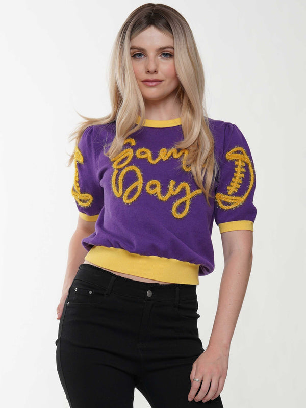 Game Day Light Weight Cropped Sweater