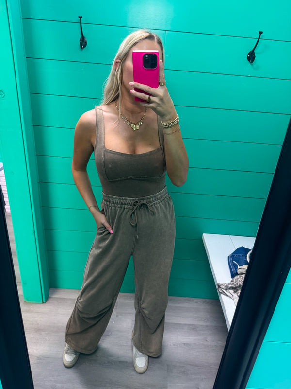 Acid Wash Jumpsuit