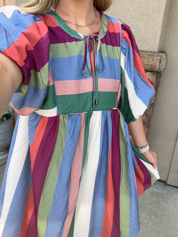 Double the Fun Dress Blue Plum