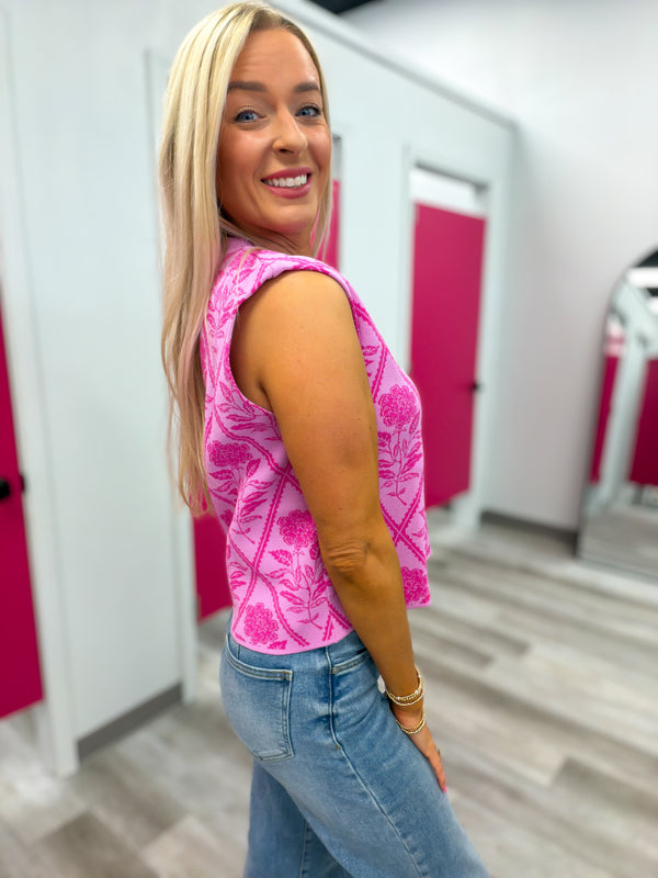 The Garden Grid Knit Top