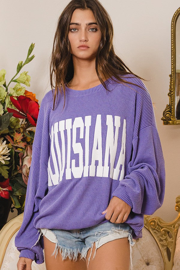 Louisiana Ribbed Pullover
