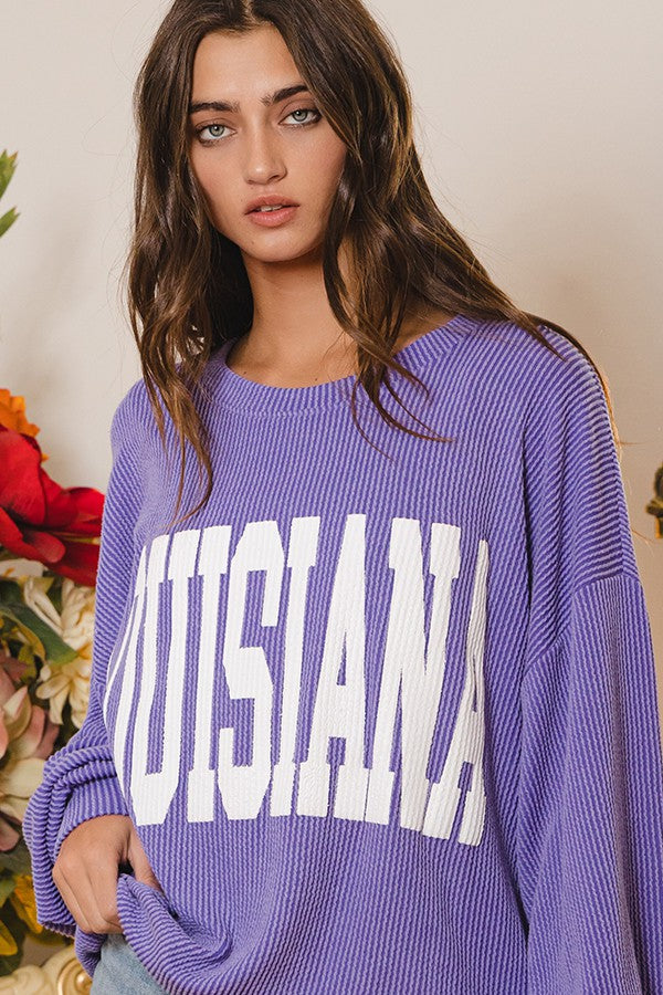Louisiana Ribbed Pullover