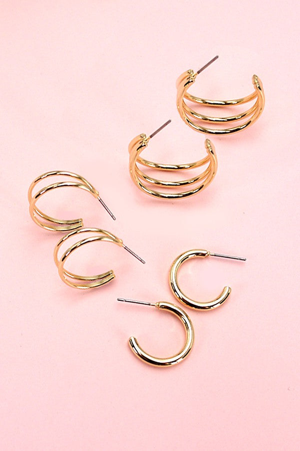 Earring Trio Set
