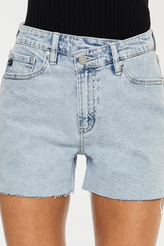 The Peyton Crossover Denim Shorts