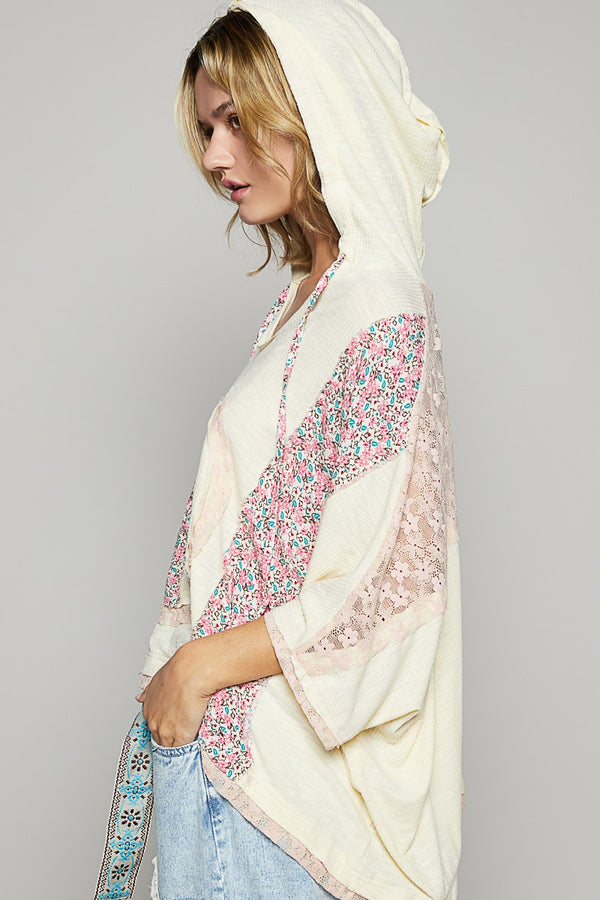 Oversized Peace Sign Floral Top