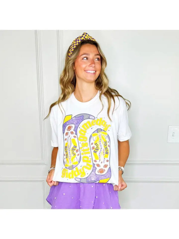Gameday in Louisiana Boot Graphic Tee