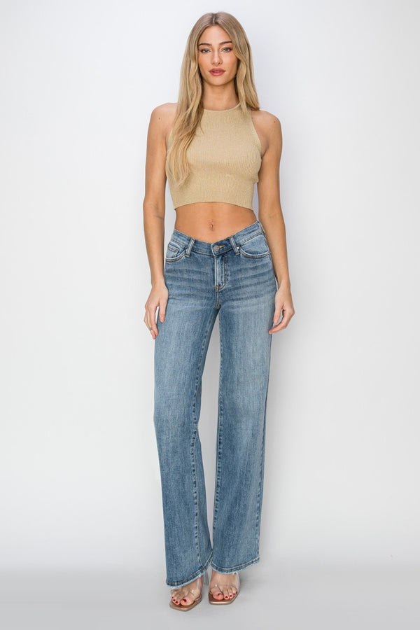 The Ryder V Waist Wide Leg Denim