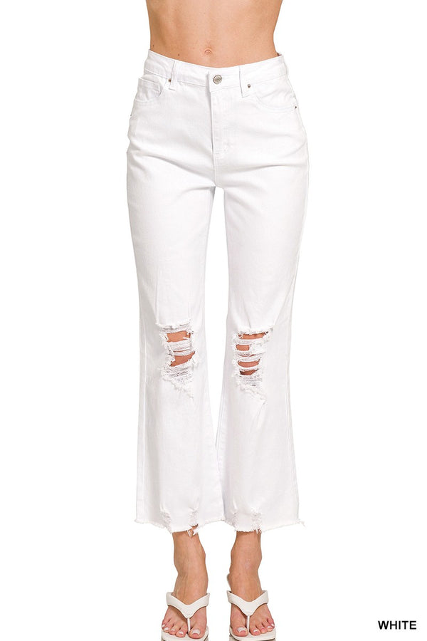 How Forever Feels Acid Wash Colored Denim White