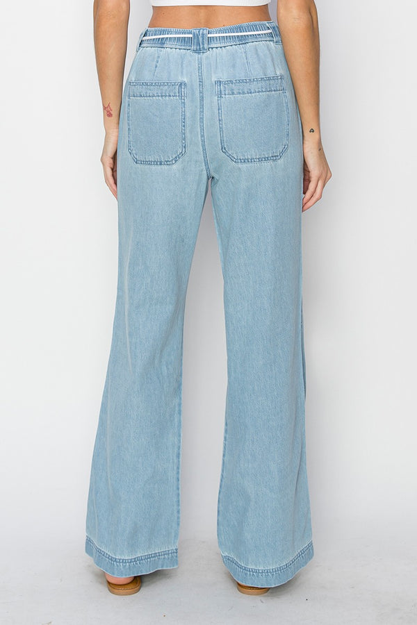 The Kami - High Rise Straight Pull On Jeans