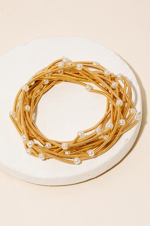 Pearl Coil Bracelet