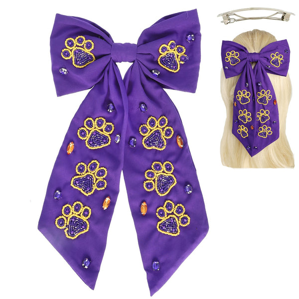 Game Day Tiger Paw Bow