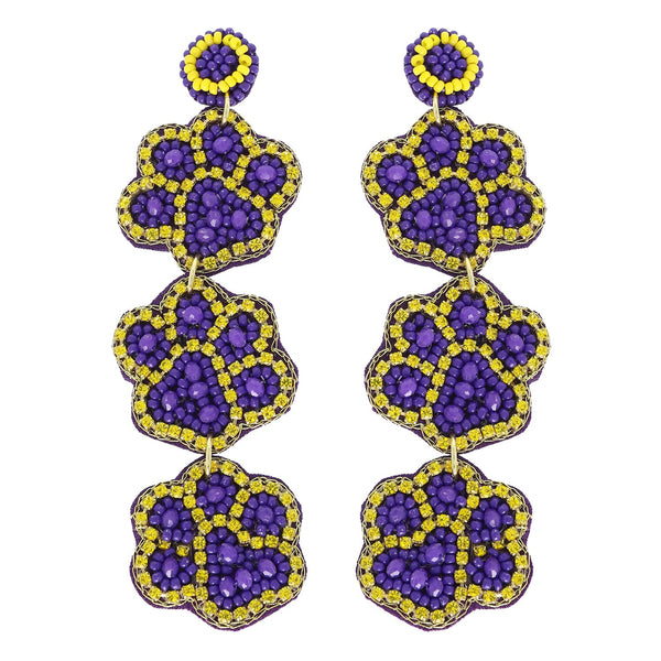 Game Day Paw Print Earrings